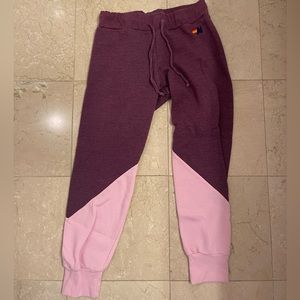Aviator Nation pink and purple sweatpants Size M